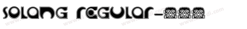 solang regular字体转换
